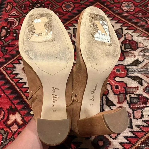 SAM EDELMAN CHANDLER STUDDED SUEDE ZIP CLOSURE ANKLE BOOT 8.5 - Picture 7 of 7